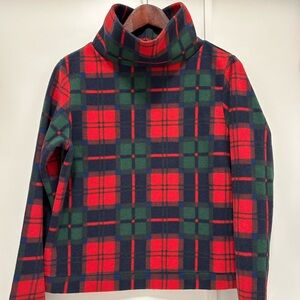 Dudley Stephens Red and Green Plaid Turtleneck Fleece